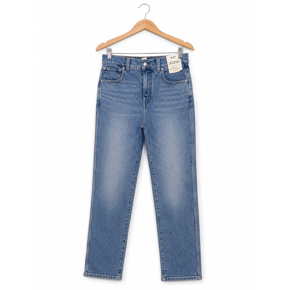 Madewell The Perfect Vintage Jean High Rise Tapered Leg Blue Denim W27